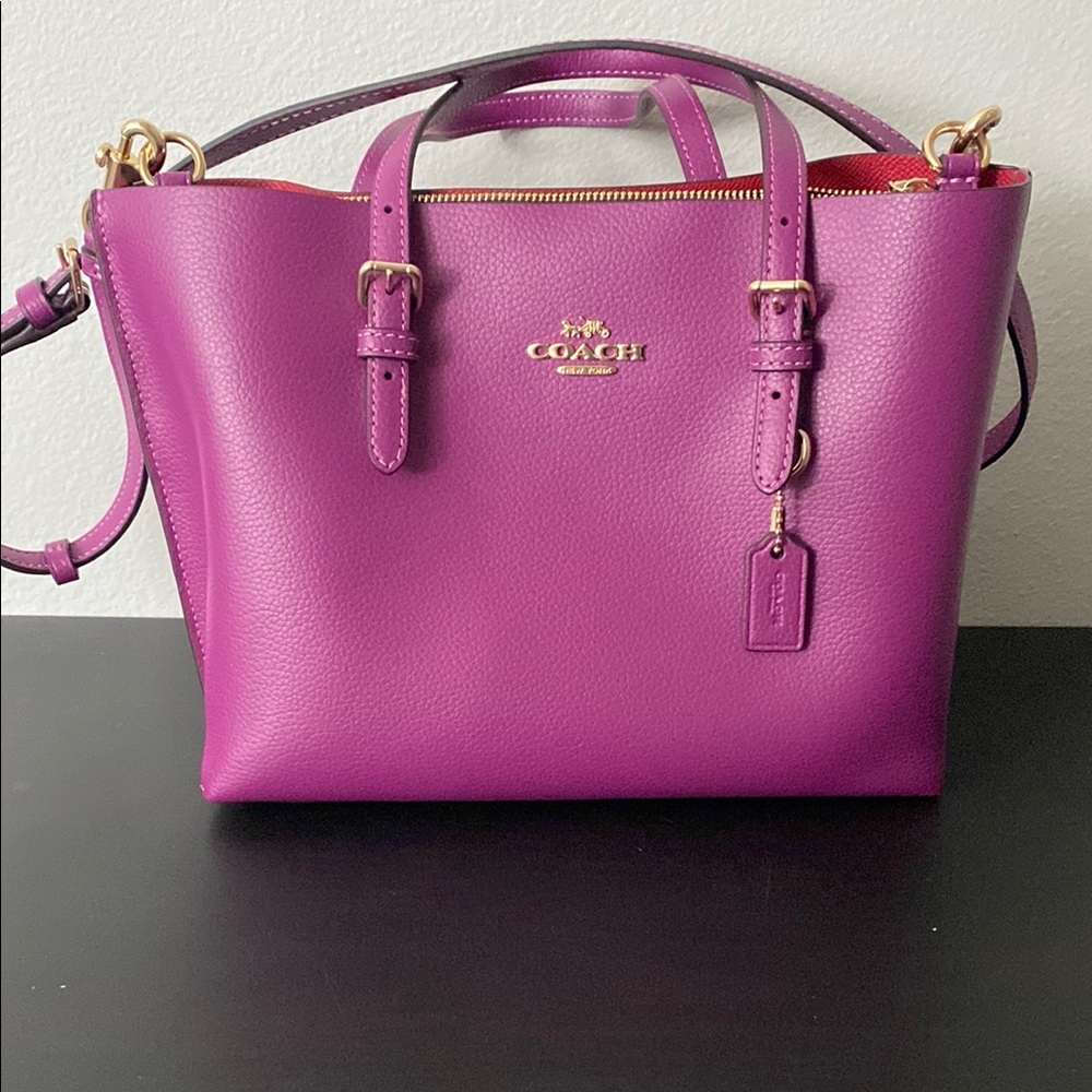 Coach Fuchsia Leather Satchel